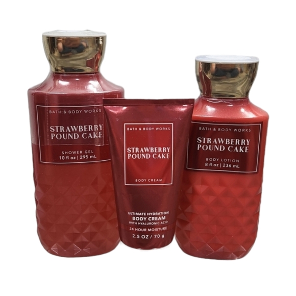 Bath & Body Works Other - BBW Strawberry Pound Cake Bundle